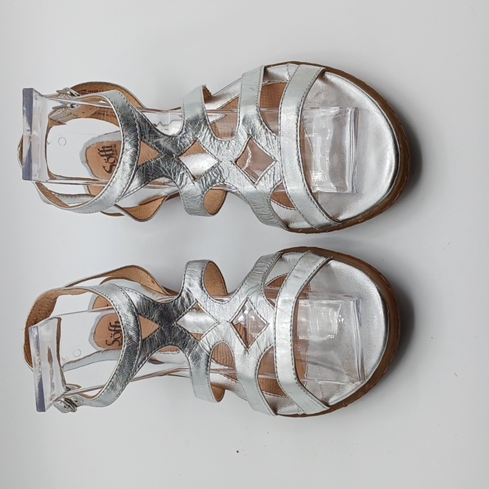 Sofft Silver Leather Gladiators